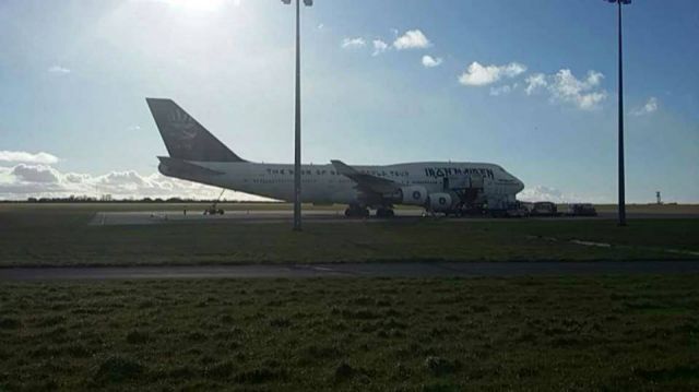 Boeing 747-400 (TF-AAK) - Ed Force One (TF-AAK) at Cardiff (EGFF) yesterday 18/02/2016. where she is now on route to Fort Lauderdale with Lead Singer Bruce Dickinson as Captain on the Flight Deck. This is the jet that Iron Maiden will use for their Book of Souls World Tour!  