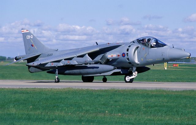 ZG501 — - 41 sqn Harrier GR.7 ZG501 carries the codes the sqn used in WW-II, in this case EB-Q
