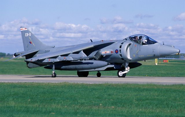 ZG501 — - 41 sqn Harrier GR.7 ZG501 carries the codes the sqn used in WW-II, in this case EB-Q