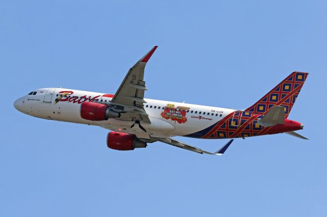 Airbus A320 (PK-LUV) - Sticker "Say NO to Drugs, Say YES to Travel"