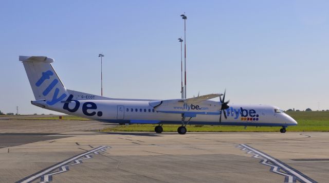 de Havilland Dash 8-400 (G-ECOT) - Flybe De Havilland Canada DHC-8-402Q Dash 8 G-ECOT at Norwich Airport