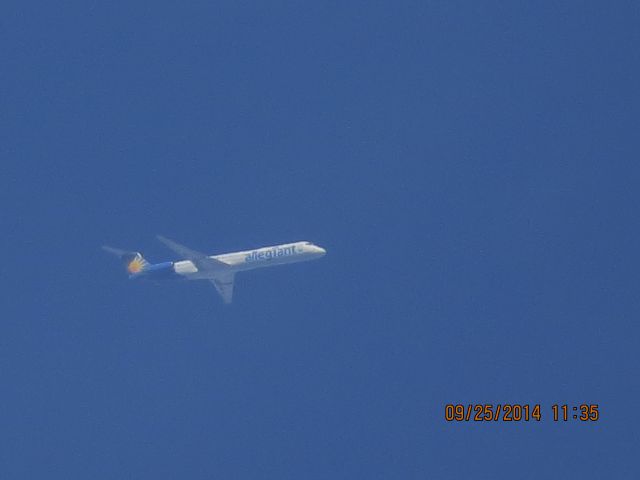 McDonnell Douglas MD-83 (N406NV) - Allegiant Airlines flight 116 from AZA to SGF over Southeastern Kansas at 28,000 feet.