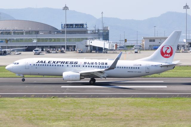 Boeing 737-800 (JA338J) - 心を一つに。がんばろう日本。