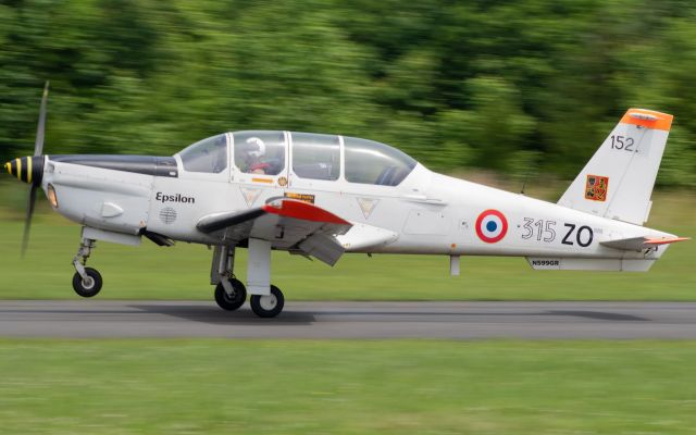 OGMA TB-30 Epsilon (N599GR) - Beautiful Socata TB-30 Epsilon landing at Cross Keys for the hoagie fly-in. 