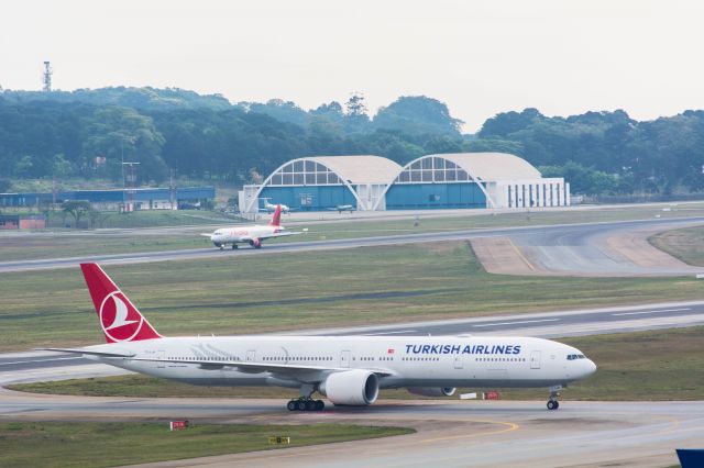 Boeing 777-200 (TC-LJK) - Foto Tirada no morrinho de Guarulhos