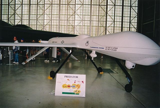 94-0555 — - Unmanned Predator aircraft on display at the Edwards AFB Open House and Air Show 10-18-1997