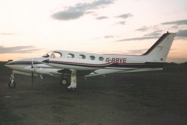 Cessna 340 (G-BBVE) - Seen here in Oct-90.br /br /Reregistered EI-CIJ 2-Jul-93.br /Registration cancelled 14-Jan-09. Fuselage used at Ringway Flight Sim, Cheadle Hulme UK