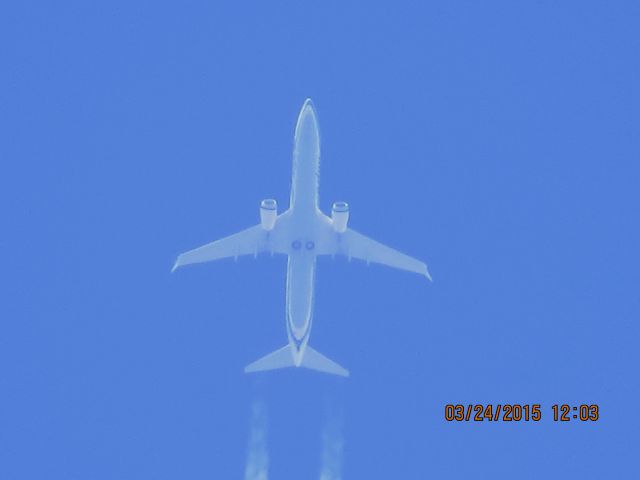 Boeing 737-900 (N413AS) - Alaska Airlines flight 16 from SEA to MCO over Southeastern Kansas at 35,000 feet.