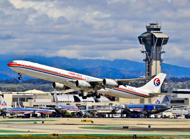 Airbus A340-600 (B-6051) - B-6051 China Eastern Airlines Airbus A340-642 (cn 488)  Los Angeles International Airport (IATA: LAX, ICAO: KLAX, FAA LID: LAX) TDelCoro April 11, 2012