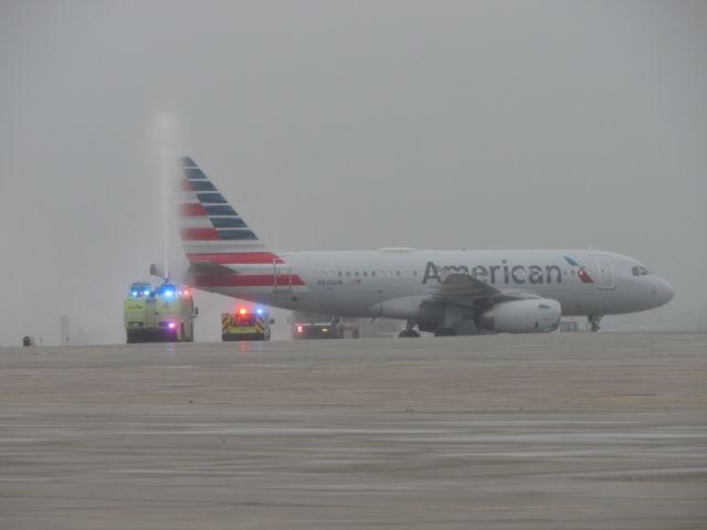 Airbus A319 (N840AW) - Bringing a vereran home 5-13-2020 around 6pm from gate 5A with the Patriot Guard Riders