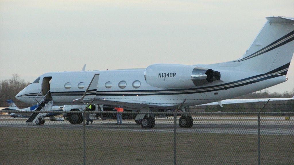 Gulfstream Aerospace Gulfstream IV (N134BR) - This beauty visits our little airport quite often.