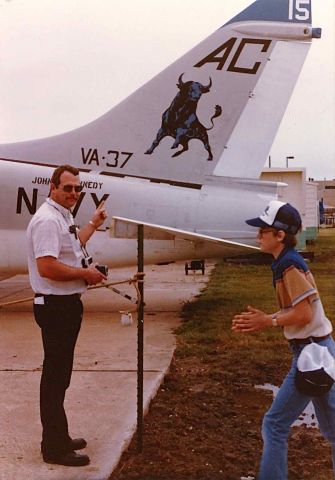 VOUGHT TA-7 Corsair 2 — - My cousin in front of a A-7