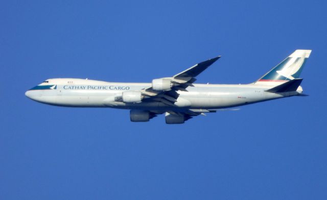 BOEING 747-8 (B-LJF) - Shown here is a Cathay Pacific Cargo Boeing 747-8 a few minutes until landing in the Summer of 2016.