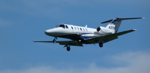 Cessna Citation CJ2+ (N379R) - About to touch down is this 2008 Cessna 525A Citation CJ2+ in the Summer of 2024.