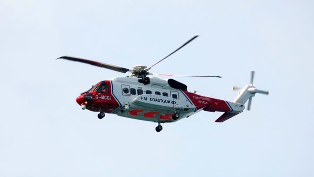 G-MCGI — - Coastguard Helicopter over flying Kirkwall Airport.