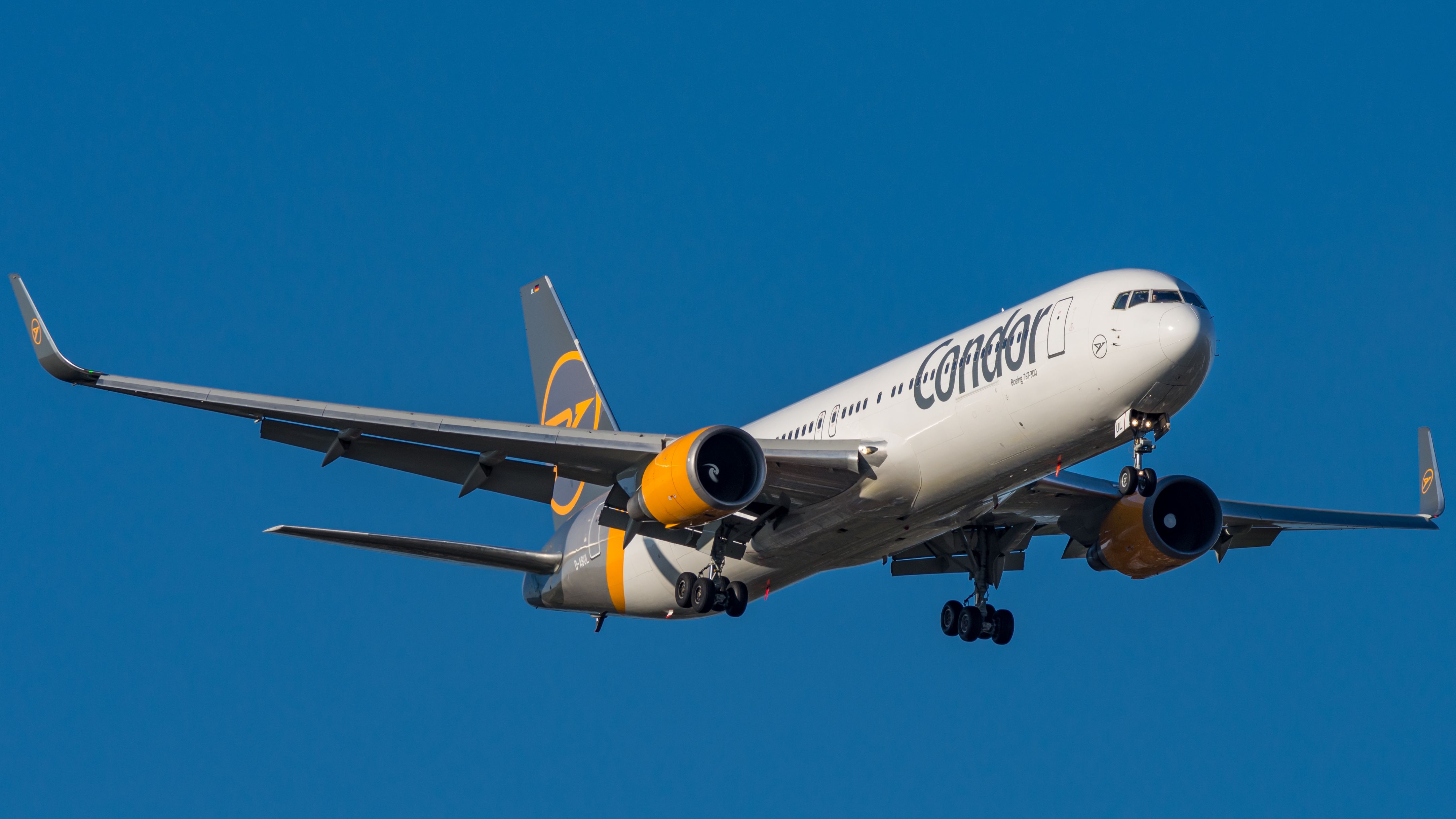 BOEING 767-300 (D-ABUL) - Condor Boeing 767-31B(ER) (D-ABUL) on final approach to Perth Airports Runway 21 after the flight from Frankfurt (via Phuket). This flight is one of four to help come collect the 800+ German Passengers on the Cruise Ship “Artania” after it was refused entry into other ports around the world due to the COVID-19 crisis. After several pleas to the Commonwealth and WA Government they were finally allowed to dock into Fremantle on one condition, that all passengers remain on the ship under police guard until their four rescue flights arrived and they can be bussed straight to the plane and flown out of the country.