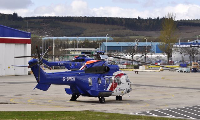 TUSAS Cougar (G-BMCW) - Bristow Helicopters AS-332L Super Puma G-BMCW in Aberdeen Dyce Airport