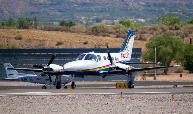 Cessna 421 (N421JC) - Spotted at KSDL on 06-26-2020