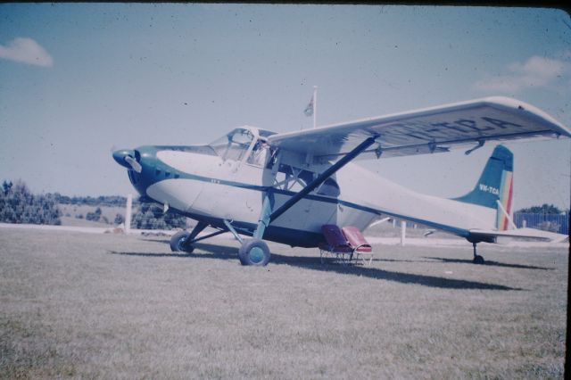 LANCASHIRE Prospector (VH-TCA) - Tasmanian Aero Club EP9 At Flinders Island. This aircraft was used for RFDS work as well as general charter work, circa 1958