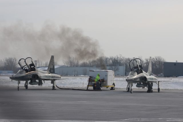 Northrop T-38 Talon (AFR67857) - Cold Air Start Equipment in action.....br /br /Not Grilling Brats.....