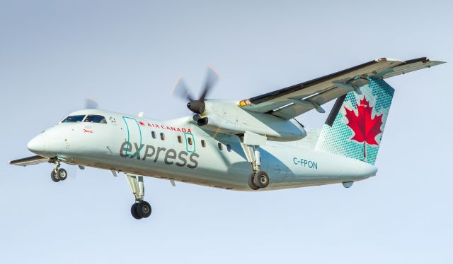 de Havilland Dash 8-100 (C-FPON) - Captain looking at me!