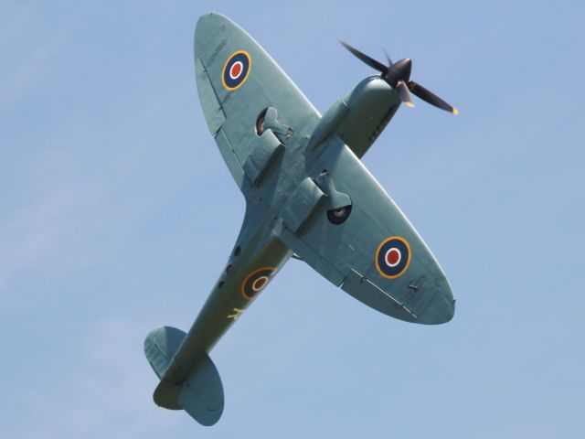 — — - Supermarine Spitfire at Old Warden Aerodrome.