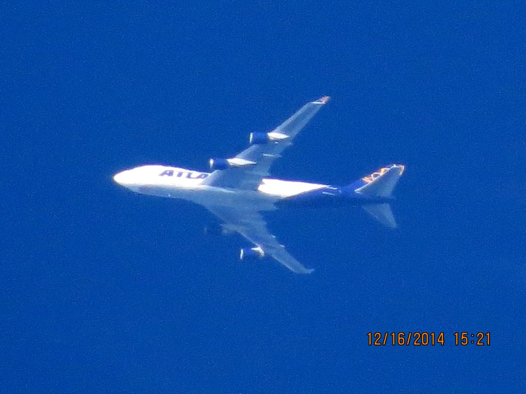 Boeing 747-400 (N477MC) - Atlas Air flight 2862 from SDF to PHX over Southeastern Kansas at 38,000 feet