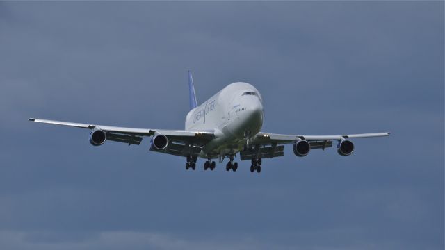 Boeing 747-400 (N747BC) - GTI4151 on final approach to runway 16R on 6/8/12. The flight was from RJGG/NGO to PANC to KPAE.