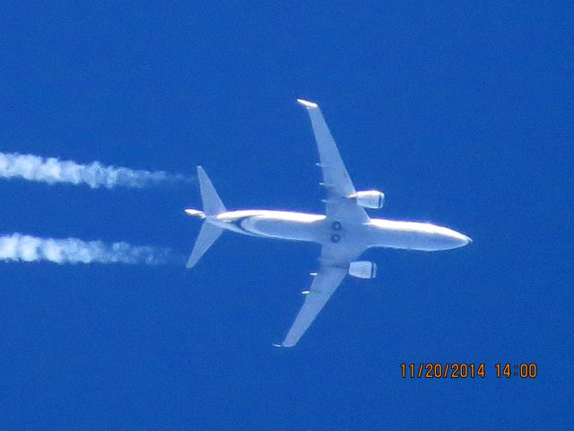 Boeing 737-800 (N549AS) - Alaska Airlines flight 38 from SEA to FLL over Baxter Springs Kansas (78KS) at 35,000 feet.