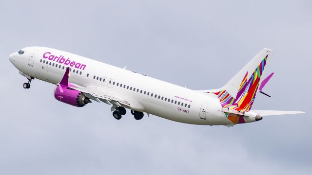 Boeing 737 MAX 8 (9Y-ANT) - Caribbean Airlines B737 MAX 8 Climbing out of Grenada