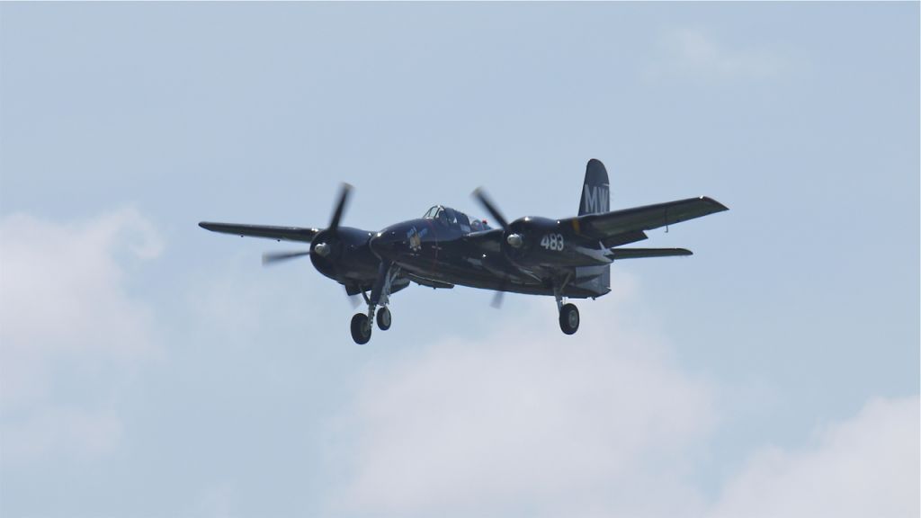 N6178C — - Historic Flight Foundations Grumman F7F-3 Tigercat (Ser#80483) makes a slow pass during the Paine Field Aviation Day on 5/19/12. This aircraft is named Bad Kitty.