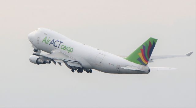 Boeing 747-400 (TC-ACM) - air act cargo b747-428f tc-acm dep shannon for chicago 9/4/20.