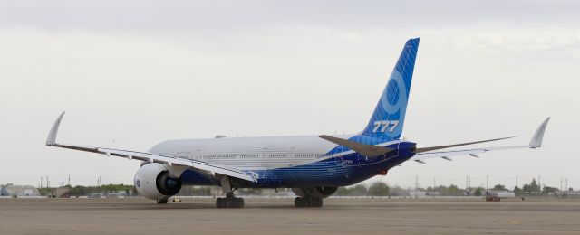 Boeing 777-200 (N779XW) - Taxiing for takeoff.  Flying back to Boeing Field.