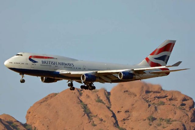 Boeing 747-400 — - British Airways Boeing 747-436 at Phoenix Sky Harbor on August 28, 2018.