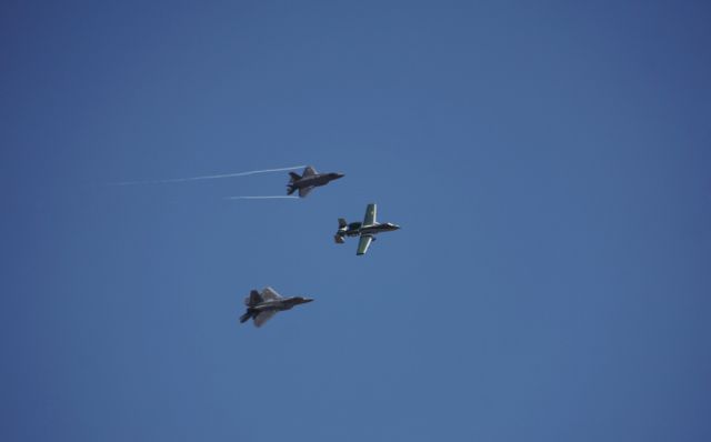 — — - F35, F22 and A10