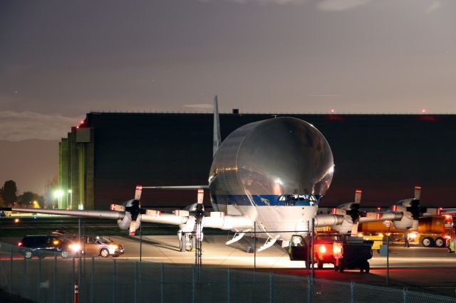 Aero Spacelines Super Guppy (N941NA) - At Moffett Federal Airfield Jan. 24, 2016.