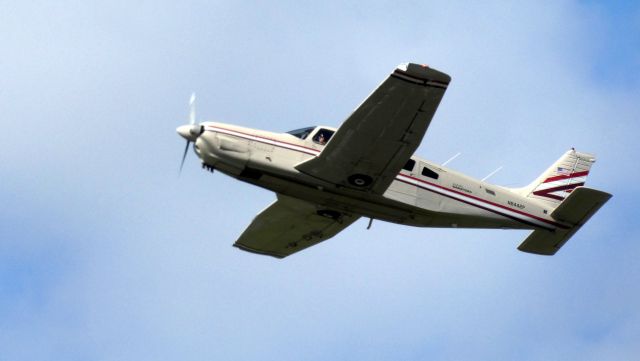 Piper Saratoga/Lance (N8442P) - Shortly after departure is this 1981 Piper Saratoga SP PA-32R-301 in the Autumn of 2020.