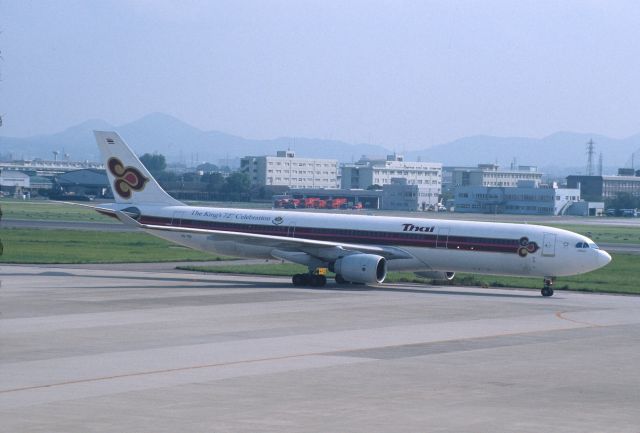 Airbus A330-300 (HS-TEB) - Taxing at Nagoya Intl Airport on 2001/08/13