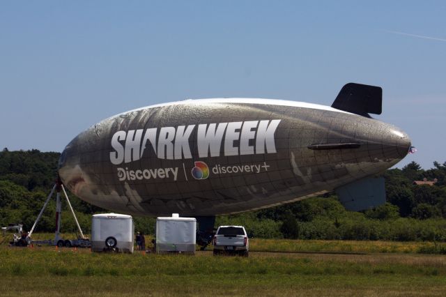 — — - This Blimp showing Discovery 'Shark Week' at Cape Cod Airfield on 7/13/22. 