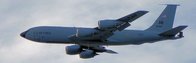 — — - KC-135 doing a go around.
