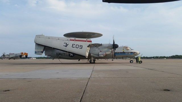 Grumman E-2 Hawkeye (16-4107) - Grumman E-2C C/N A52-139 Seahawks. C-2A Greyhound COD in the background