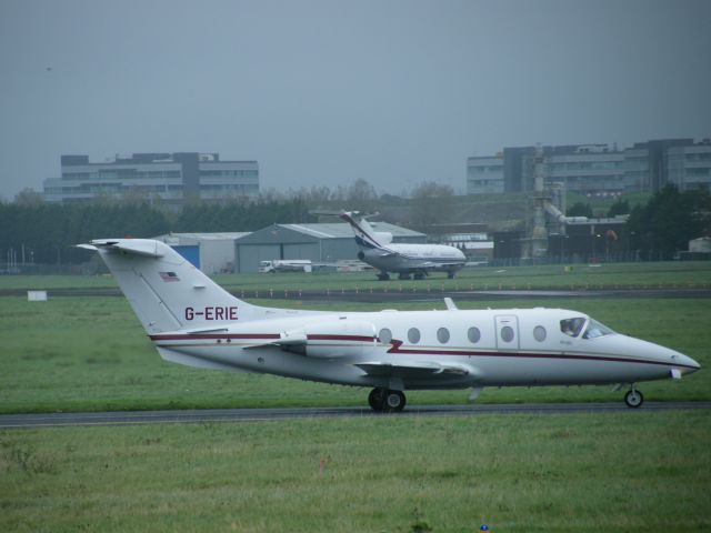 Beechcraft Beechjet (G-ERIE) - G-ERIE ARRIVING 11-10-2011