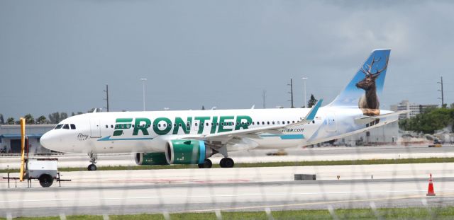 Airbus A320neo (N370FR) - On the way to the runway on the afternoon of the 19th of July, 2020. 