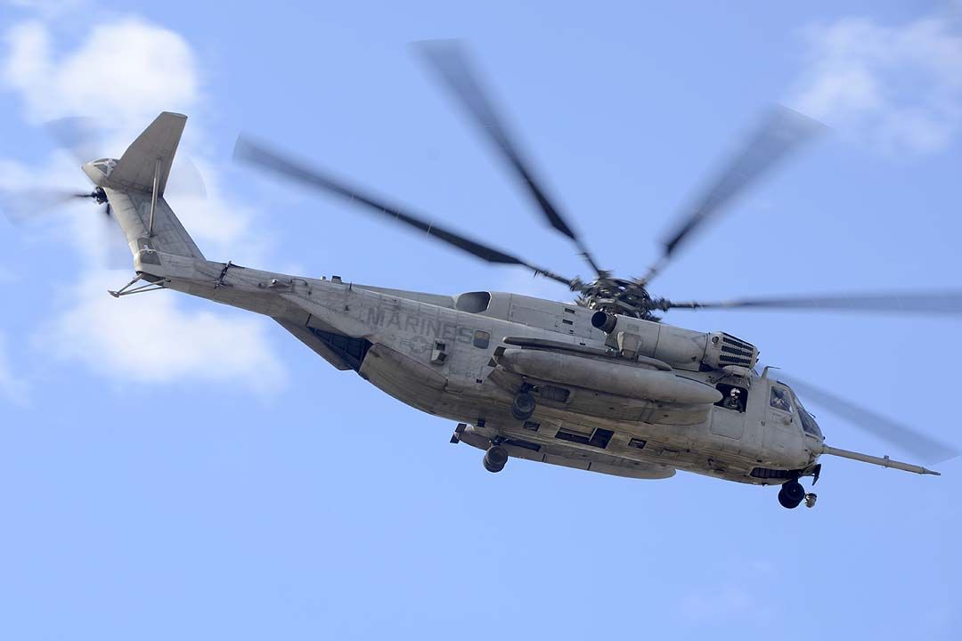 VFW CH-53G (16-2003) - Sikorsky CH-53E Super Stallion BuNo 162003 of Marine Heavy Helicopter Squadron HMH-465  Warhorse at NAF el Centro on February 16, 2012.