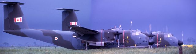 — — - July 1968, CYHU, Saint-Hubert military ramp. Two 429 squadron Buffalos, tail numbers 9457 & 9458 later changed to 115457 & 115458 with a thunder storm looming in the background. This is a mosaic of two kodachrome slides.