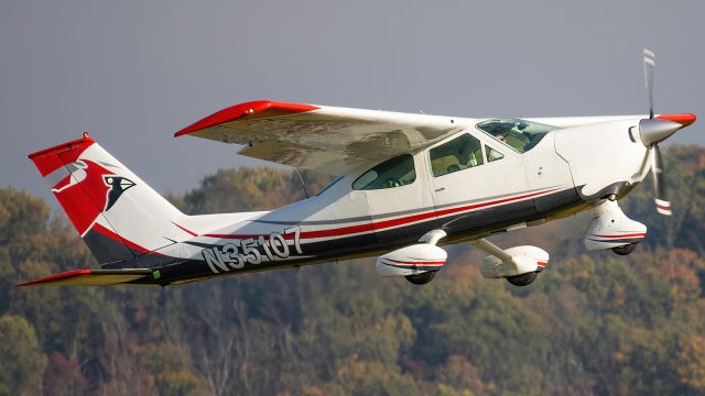 Cessna Cardinal (N35107) - Air2Air with N35107 as it departs Frederick Municipal's runway 23 for a flight to Luray VA