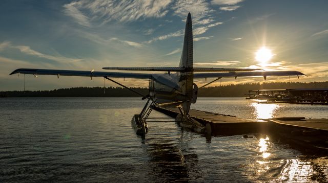 De Havilland Canada DHC-3 Otter (N709KA) - Kenmore Air De Havilland Canada DHC-3T Vazar Turbine Otter pier-side in Kenmore, Washington, USA at sunrise.