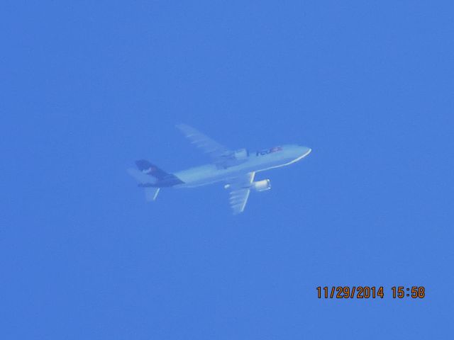 Airbus A300F4-600 (N746FD) - FedEx flight 362 from MEM to BOI over Southeastern Kansas at 34,000 feet.