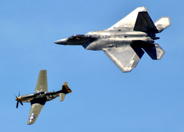 — — - Heritage Fightbr /F22 Raptorbr /P51 Mustangbr /Dayton air showbr /6/18/16