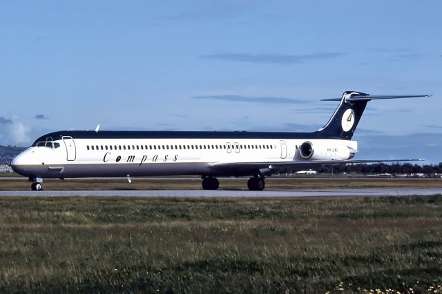 Cessna 206 Stationair (VH-LNI) - COMPASS AIRLINES - McDONNELL DOUGLAS MD-83 (DC-9-83) - REG : VH-LNI (CN 53121/1971) - WEST BEACH ADELAIDE SA. AUSTRALIA - YPAD (6/9/1992)